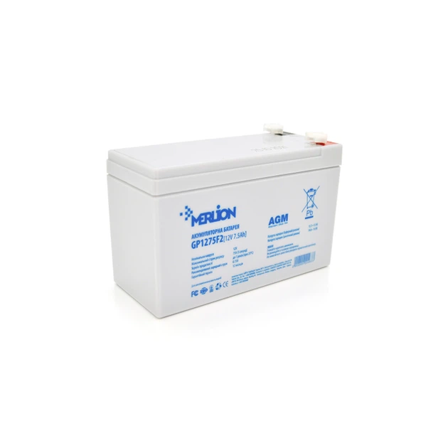Батарея до ДБЖ Merlion 12V-7.5Ah (GP1275F2) - Фото 1 Батарея до ДБЖ Merlion 12V-7.5Ah (GP1275F2) - зображення 1