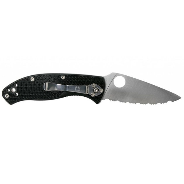 Ніж Spyderco Tenacious Black Blade FRN серрейтор (C122SBBK) - зображення 2