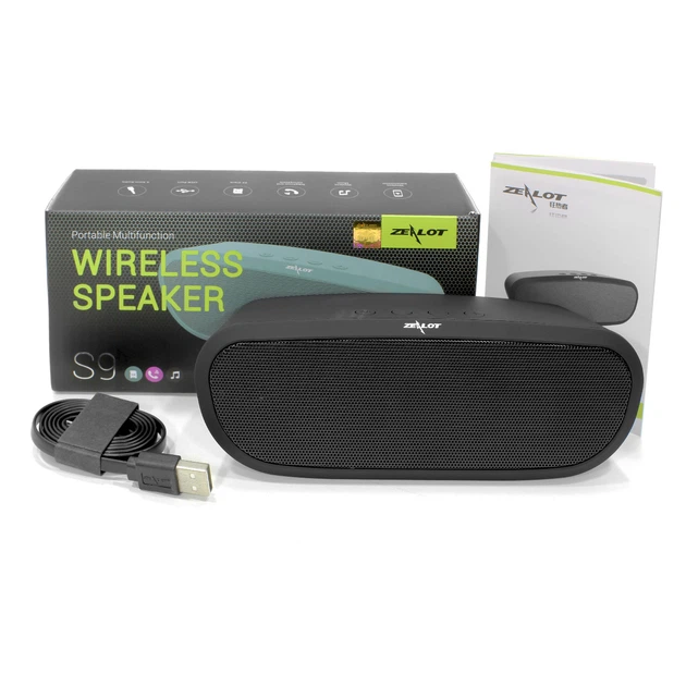 Беспроводная стерео портативная колонка ZEALOT S9 Black Bluetooth