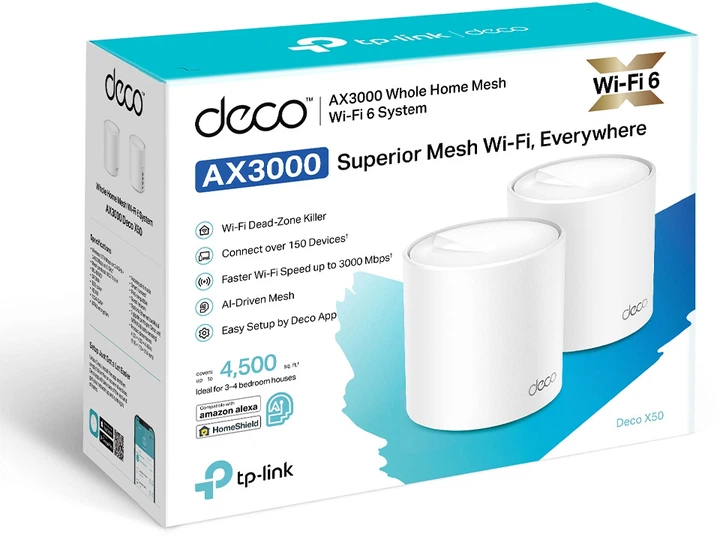TP-Link Deco X50-PoE 2パック Маршрутизатор TP-LINK Deco X50 (2-pack) MESH система WiFi6