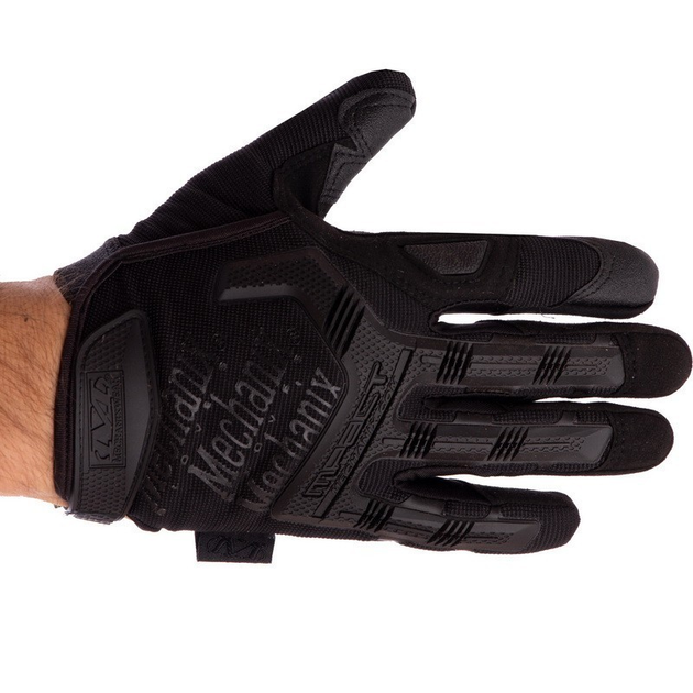 Щільні тактичні рукавички з захистом MECHANIX на липучці Для риболовлі для полювання Чорний АН-5629 розмір L - зображення 2
