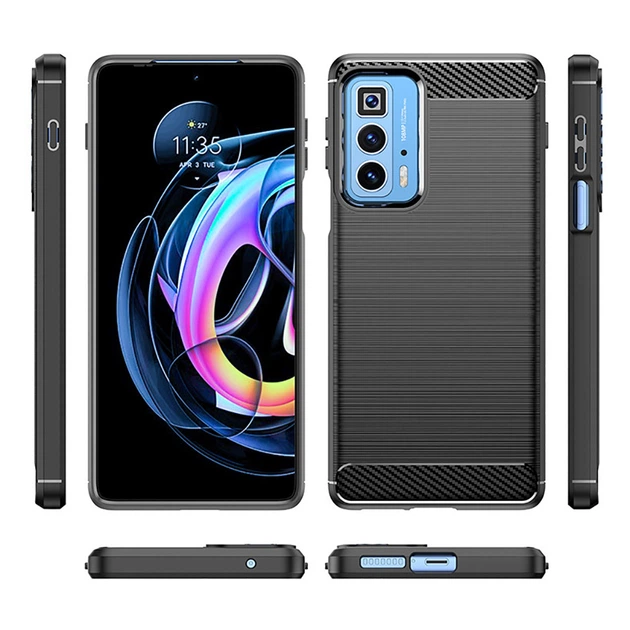 Чохол Lenuo Carbon Fiber для Motorola Edge 20 Pro Black - изображение 4