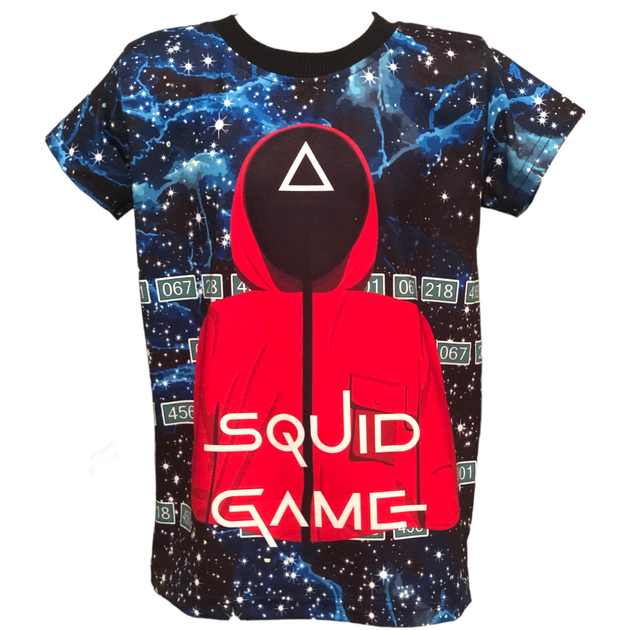 Футболка Игра в кальмара Squid qame Синяя 152 от продавца: Круть-верть ...