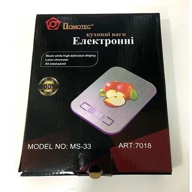 Электронные кухонные весы до 10 кг Domotec MS-33 - Фото 7 Электронные кухонные весы до 10 кг Domotec MS-33 - изображение 7