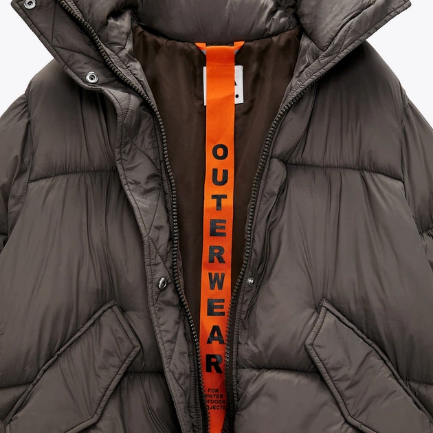 Куртка зимняя женская Zara 2969/261/706 M Графитовая