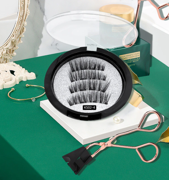 Ресницы накладные на 4 магнитах Magnetic Lashes KS-02/4 магнитные + аппликатор - Фото 2 Ресницы накладные на 4 магнитах Magnetic Lashes KS-02/4 магнитные + аппликатор - изображение 2