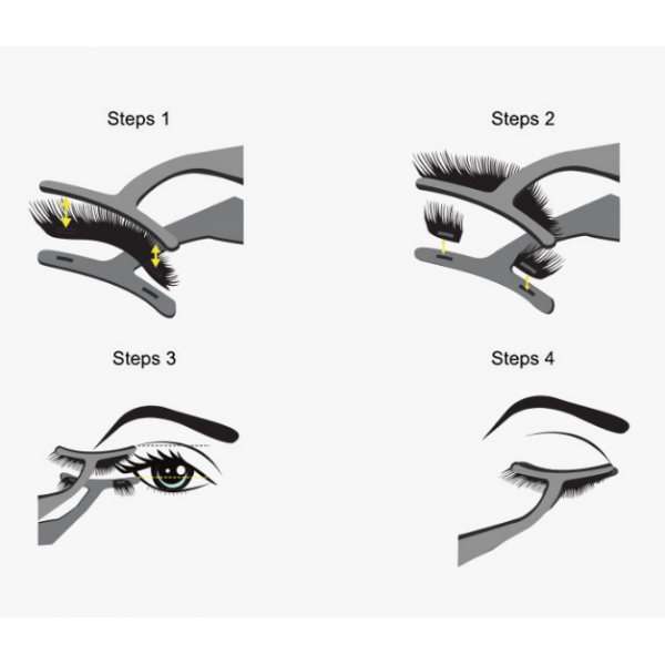 Вії накладні на 3 магнітах Magnetic Lashes KS02/3 магнітні + пінцет - зображення 4