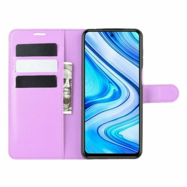 Классический чехол-книжка Deexe Book Type для Xiaomi Redmi Note 9 Pro / Note 9 Pro Max / Note 9s - Purple - изображение 4