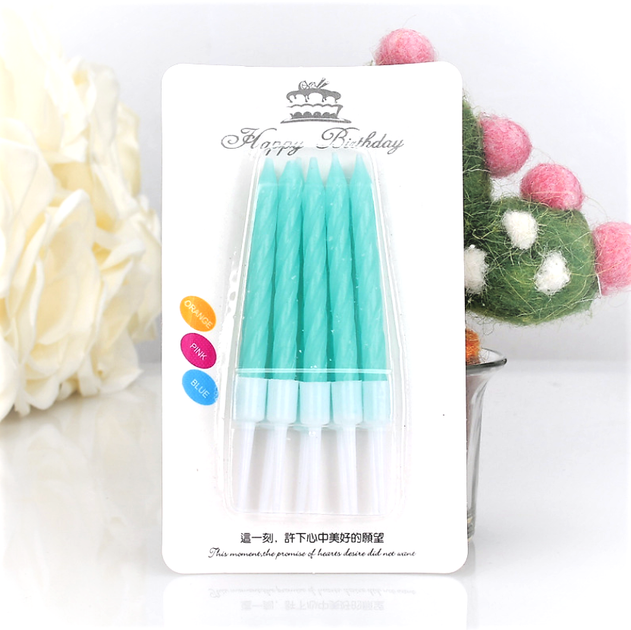 Свечи для торта Petit Candles, витые, набор из 10 шт., зеленые - Фото 1 Свечи для торта Petit Candles, витые, набор из 10 шт., зеленые - изображение 1