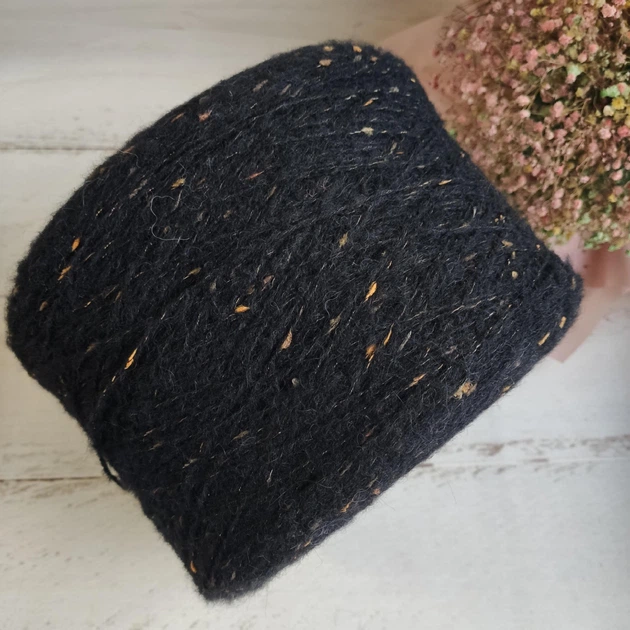 Пряжа альпака твид art. Alpaca Twed 320 м в 100 г черный - изображение 3