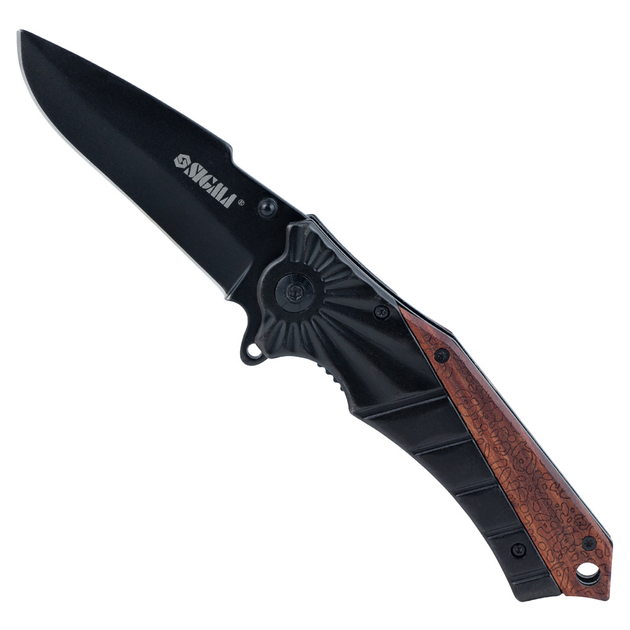 Нож раскладной 120мм (рукоятка комбинированная, металл-дерево) Sigma (4375801) - изображение 1