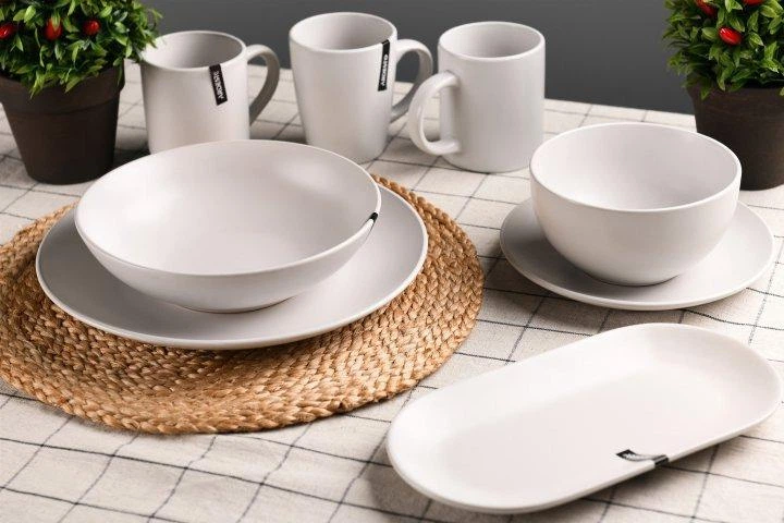 Тарелка десертная Ardesto Lucca White AR-2919-WM 19 см - изображение 5