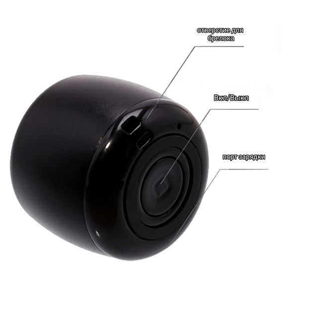 Беспроводная портативная bluetooth колонка BM2 Черная - изображение 3
