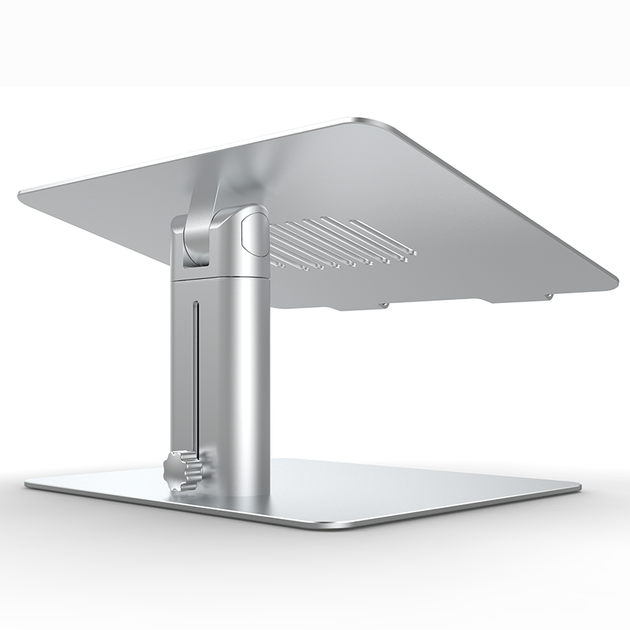 Металева підставка для ноутбука STR Aluminum Laptop Stand (E8) - Silver - Фото 3 Металева підставка для ноутбука STR Aluminum Laptop Stand (E8) - Silver - зображення 3