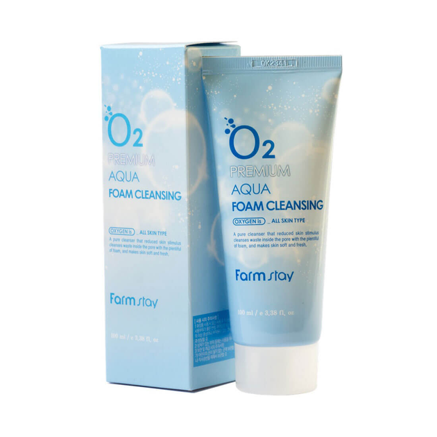 Кислородная пенка для умывания Farm Stay O2 Premium Aqua Foam Cleansing ...