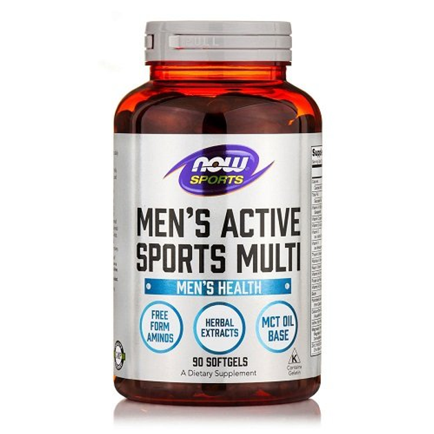 Вітаміни для спортсменів NOW Men`s Extreme Sports Multi, 90 гель. капс ...