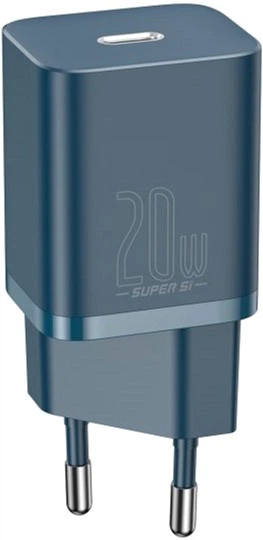 Ładowarka sieciowa Baseus Super Si Quick Charger 1C 20W EU Sets Blue (z kablem) (TZCCSUP-B03) - obraz 3