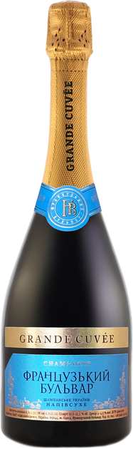 Вино ігристе Французький бульвар Grande cuvee напівсухе біле 0.75 л 10.5-12.5% (4820213961495) - зображення 1