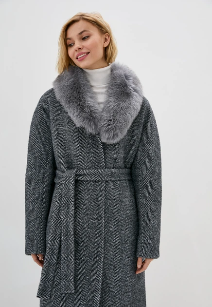 Пальто зимнее серое DANNA 1377GR 48 - изображение 2