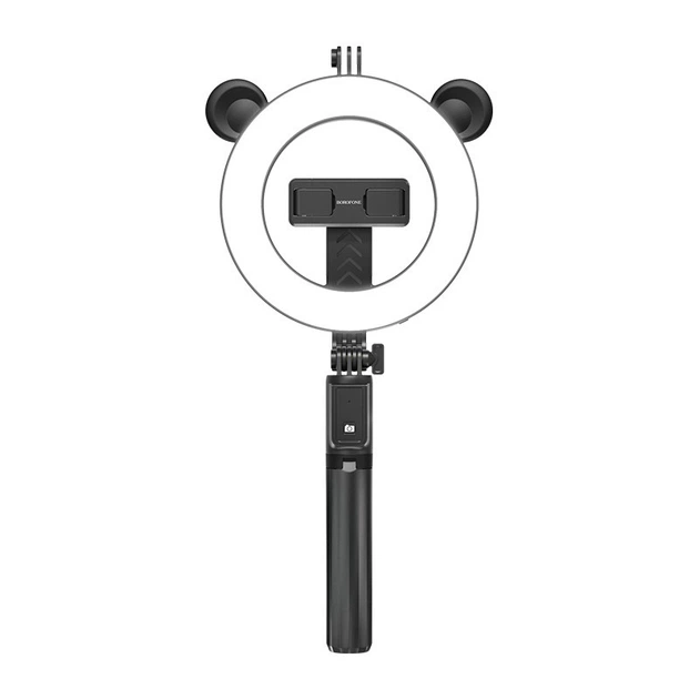 Кільцева лампа зі штативом триподом BOROFONE BY6 PerfectPic fill light live broadcast holder black - Фото 7 Кільцева лампа зі штативом триподом BOROFONE BY6 PerfectPic fill light live broadcast holder black - зображення 7