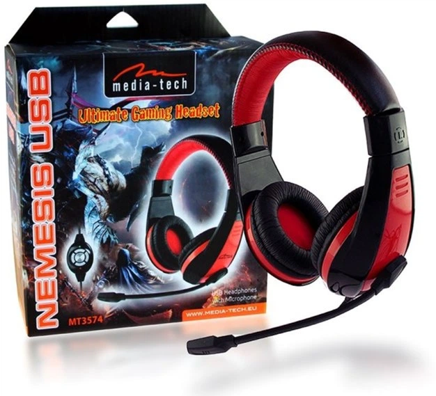 Słuchawki Media-Tech NEMESIS USB Czarno-Czerwone (MT3574) - obraz 6