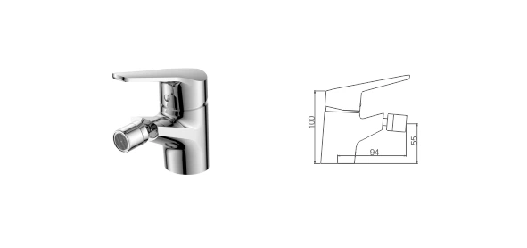 Смеситель для биде с поворотным аэратором IBERGRIF ROMA M15050 (IB0045) - изображение 2