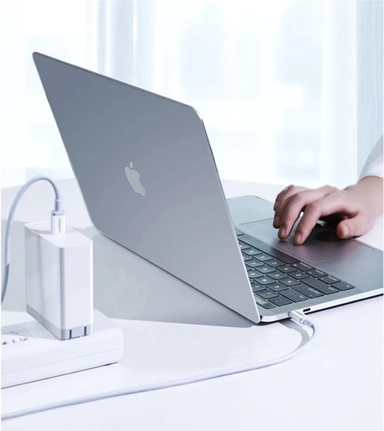 Kabel Ugreen US264 USB Type-C to USB Type-C 60 W ABS Cover 3 A 2 m White (6957303865208) - obraz 4