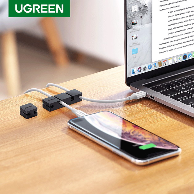 Органайзер для кабелей Ugreen LP208 Cable Holder Clips Black (70585) - Фото 3 Органайзер для кабелей Ugreen LP208 Cable Holder Clips Black (70585) - изображение 3