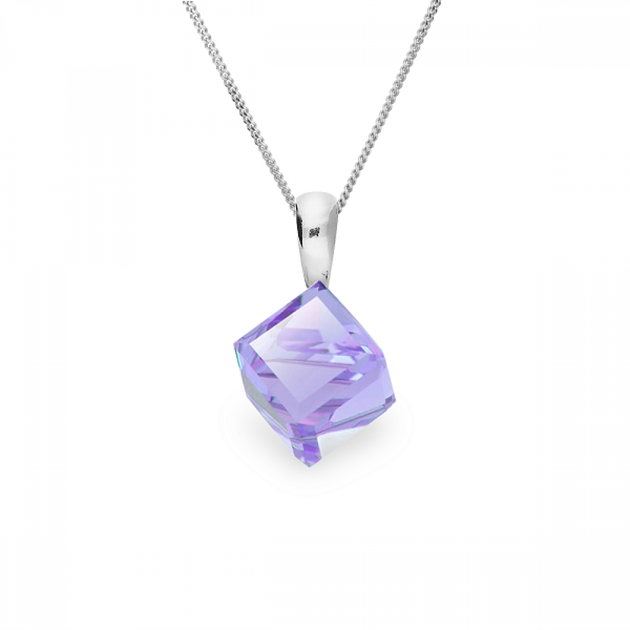 Срібний комплект Spark зі Swarovski Cube WKJ48418V - изображение 2