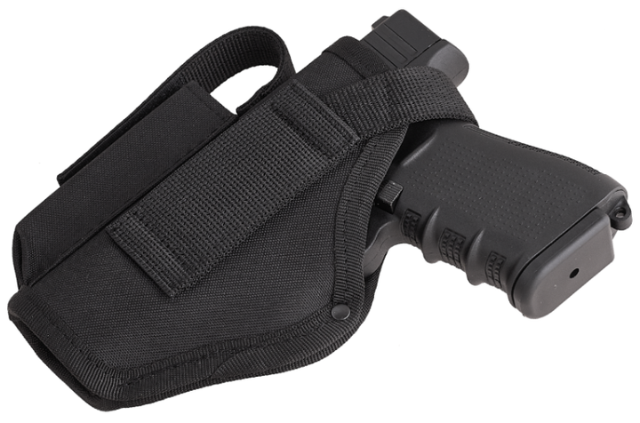 Кобура для Retay G-17, Glock-17 Глок-17 поясная с чехлом подсумком для магазина (oxford 600d, чёрная) - зображення 2