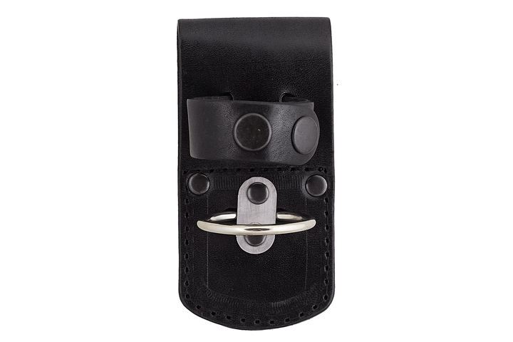 Держатель для дубинки ПГ-М, чехол под дубинку, держатель с кольцом для ношения дубинки (кожаный, чёрный) - зображення 1