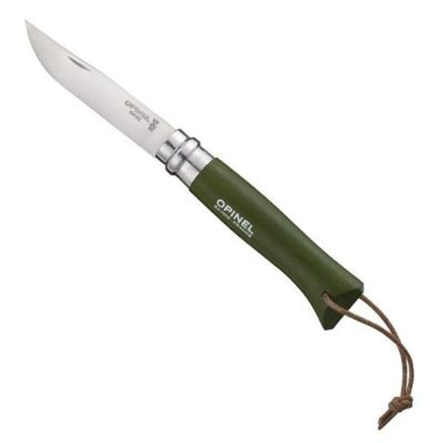 Нож Opinel №8 Inox VRI Trekking зеленый, без упаковки (001703) - изображение 1