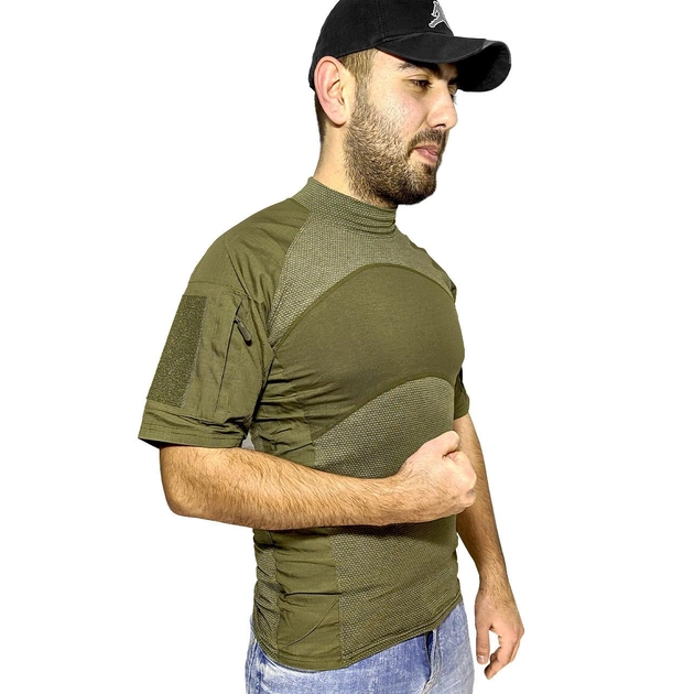 Армейская тактическая футболка Lesko A424 Green M с коротким рукавом военная (F_4253-12430) - изображение 2