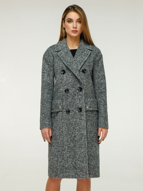 Пальто осеннее женское Favoritti Teddy Bouclet В-1243 Art.6484 46 Серое ...