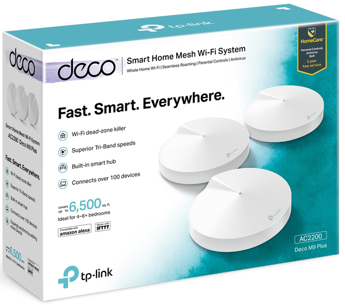 TP-Link 無線LANルーター Deco M9 Plus 3台セット Маршрутизатор TP-LINK Deco M9 Plus (3-Pack) MESH система