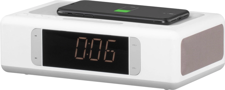Акція на Настільний годинник-будильник 2E SmartClock з бездротовою зарядкою (2E-AS01QIWT) від Rozetka