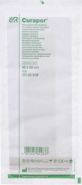 Пов’язка пластирна хірургічна, стерильна Curapor®, 10 x 25 cm (см), 50 шт. - зображення 2