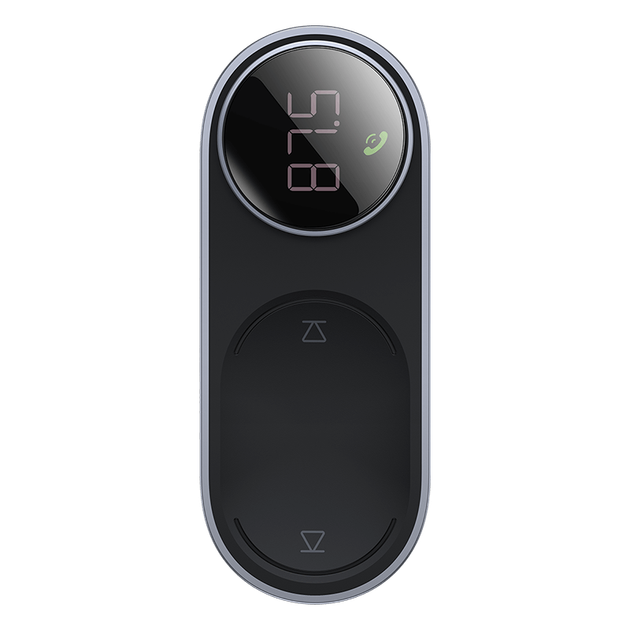 Автомобильный FM-трансмиттер модулятор BASEUS Solar Car Wireless MP3 Player |TF, USB, AUX, Type-C| на солнечной батарее (CDMP000001) - изображение 2