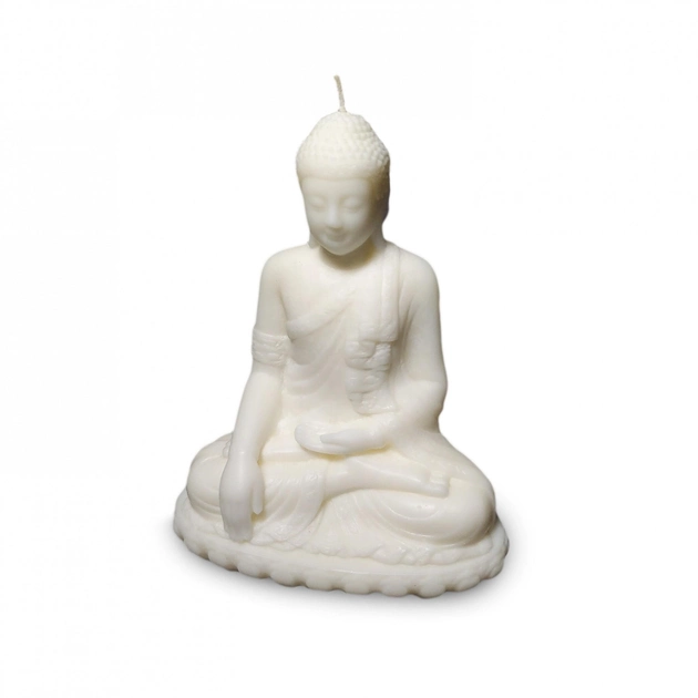Свеча FlyingFire Будда Шакьямуни 11,5 см кремовый - изображение 2
