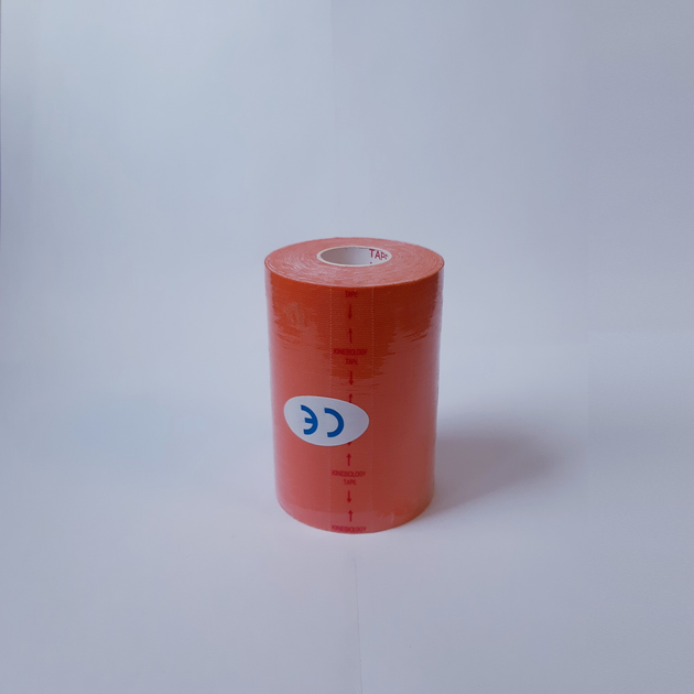 Кінезіо тейп Kinesiology Tape 10см х 5м оранжевий - зображення 1