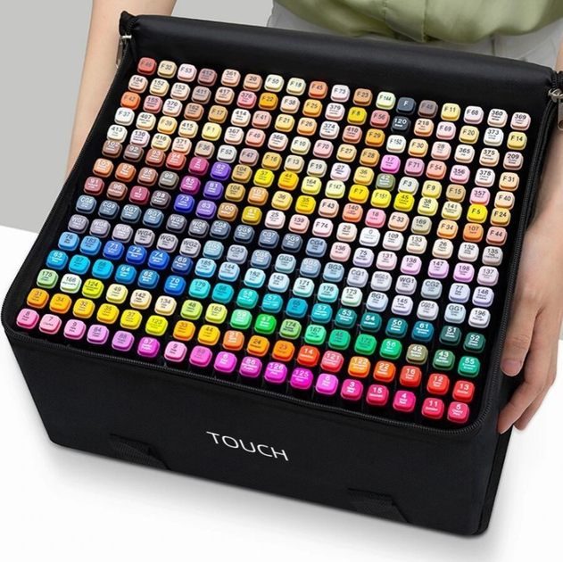 Набор скетч маркеров для рисования Touch 262 шт./уп. двусторонние ...