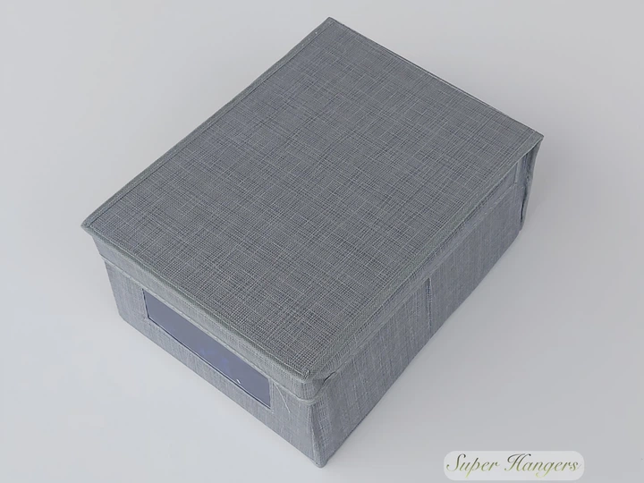 Коробка для зберігання BS SGT25 25×35×16 см темно сірого кольору - Фото 1 Коробка для зберігання BS SGT25 25×35×16 см темно сірого кольору - зображення 1