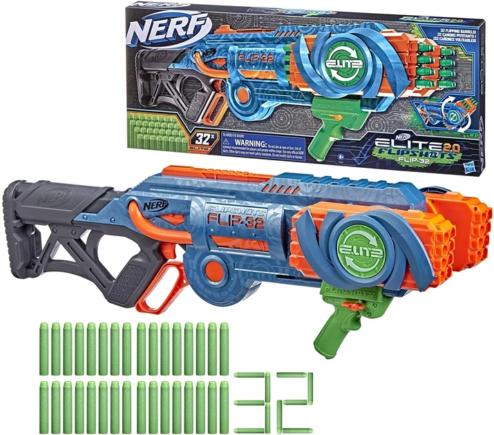 Бластер Nerf Elite 2.0 Flipshots Flip-32 (F2553) – игрушки с