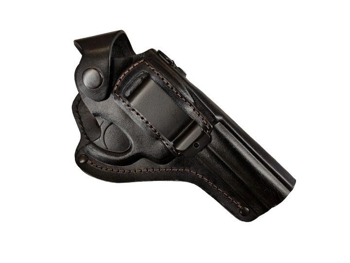 Кобура для Револьвер 4 оперативна формована зі скобою Beneks Шкіра Чорна 24351 - зображення 5