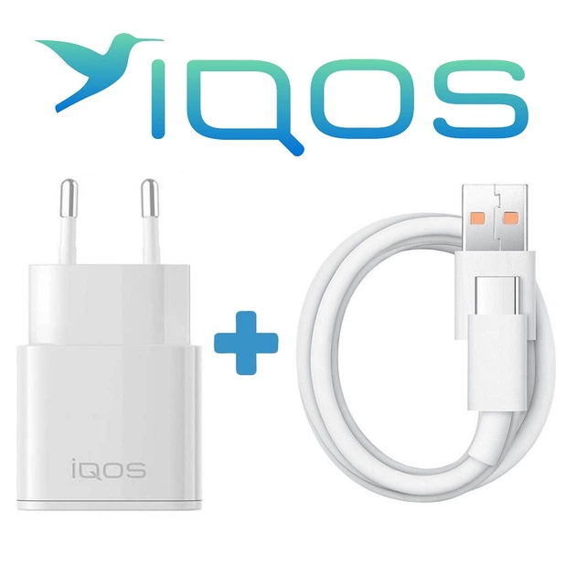 Комплект зарядка IQOS + USB Type-C кабель, 1м для зарядки IQOS 3.0