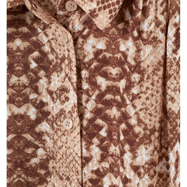 Блузка женская H&M 0697054_корич.змеин.рис 38 Коричневая
