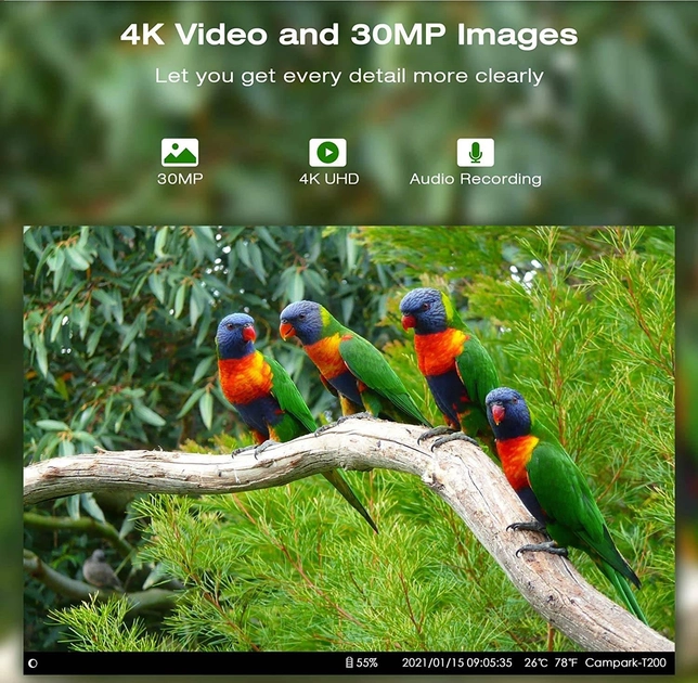 APP / 4G фотопастка HC810Pro Live (30Mp, Хмара, Онлайн відео) - зображення 2