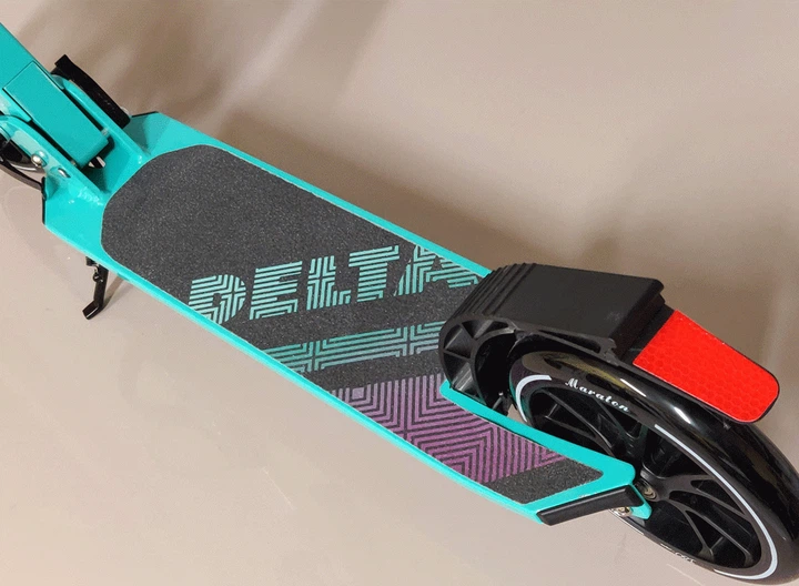 Дитячий двоколісний самокат Maraton DELTA (2021) Бірюзовий + LED-ліхтарик, тримач - зображення 7