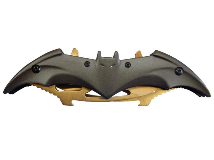Складной нож BauTech CK117 Летучая мышь Бетмен Из нержавеющей стали 440С Двойной Черный (1007-081-00) - изображение 2