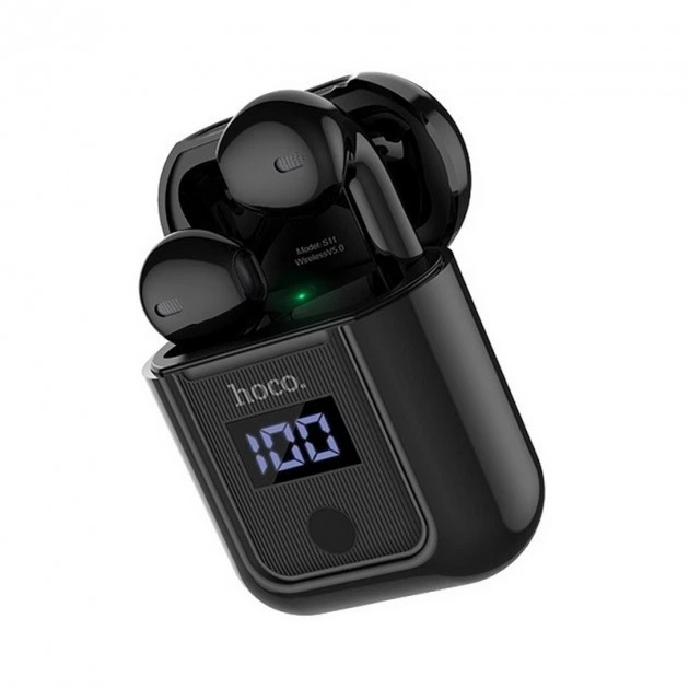 Беспроводні Bluetooth-навушники HOCO S11 TWS Black - Фото 1 Беспроводні Bluetooth-навушники HOCO S11 TWS Black - зображення 1
